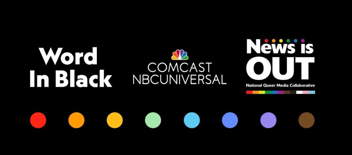 Word In Black, Comcast, and News is Out logos