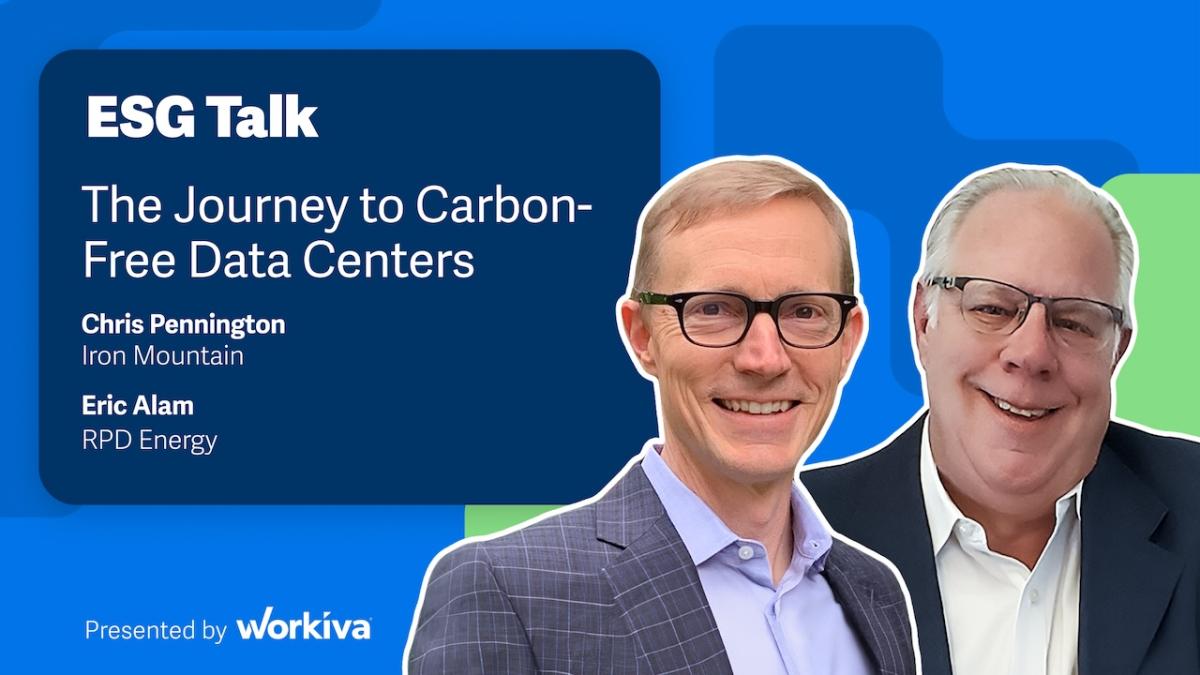 ESG Talk: The Journey to Carbon-Free Data Centers.