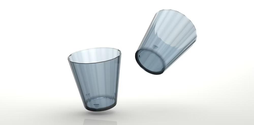 two tritan dester cups isolated