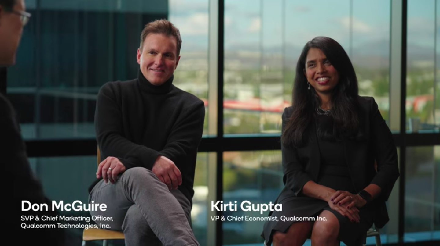 Don McGuire and Kirti Gupta sitting down for an interview