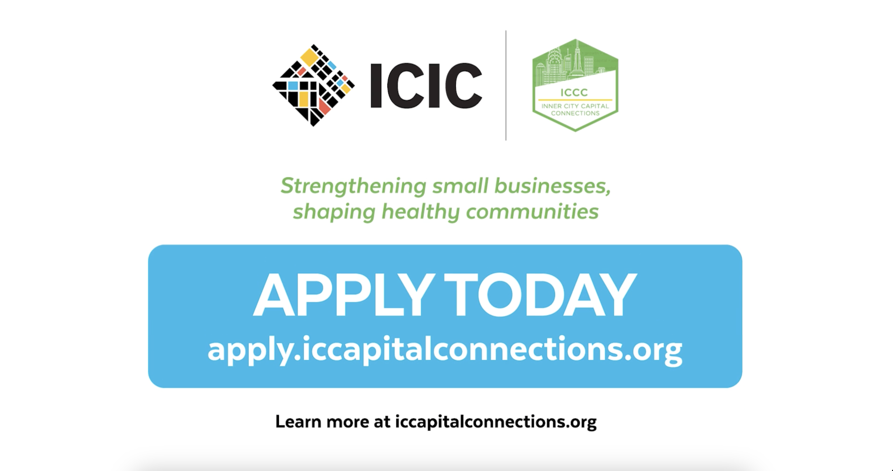 ICIC Apply Today apply.iccapitalconnections.org