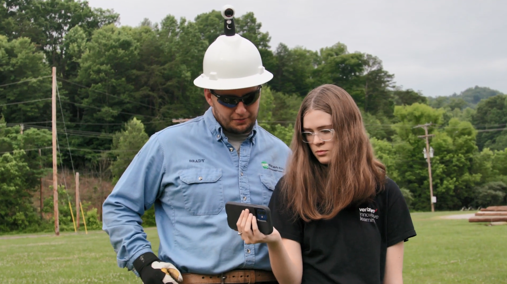 Grace Lester’s VR video shows what it’s like to be a utility worker scaling an electrical pole.