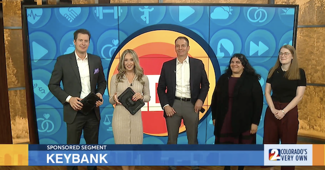Great Day Colorado and KeyBank team members shown on Fox 31.
