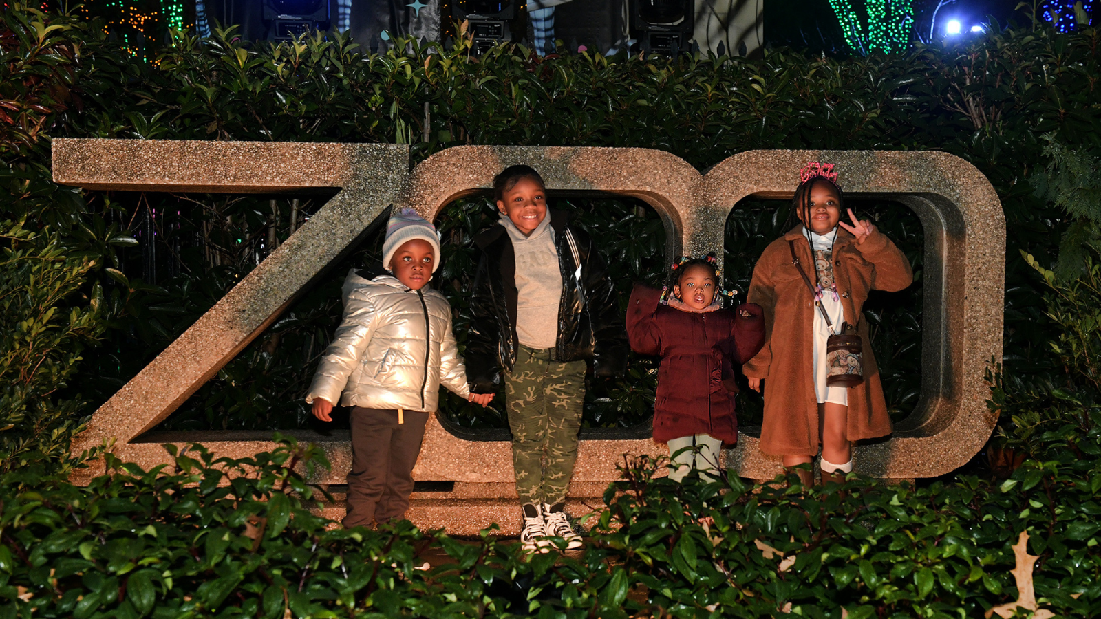 kids at ZooLights