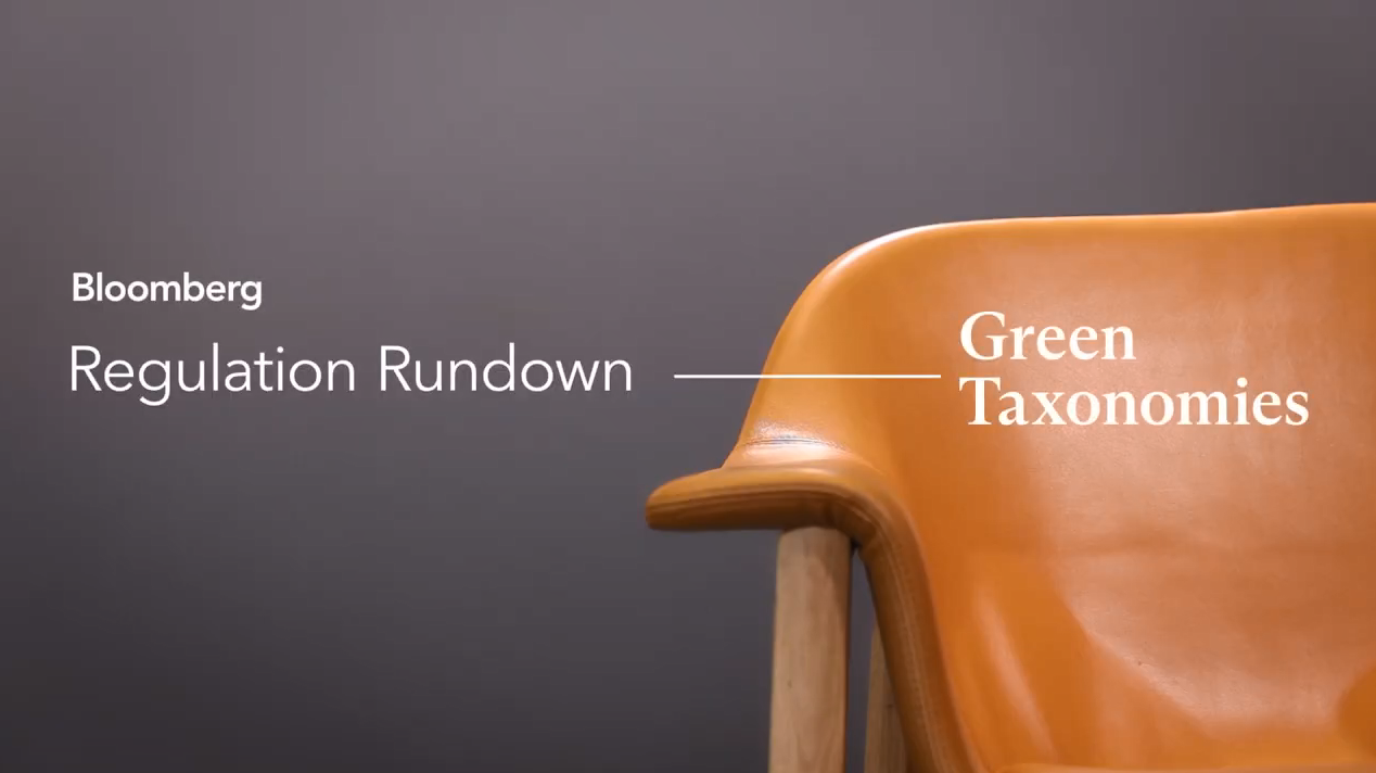An emoty chair "Bloomberg Regulation Rundown - Green Taxonomy"