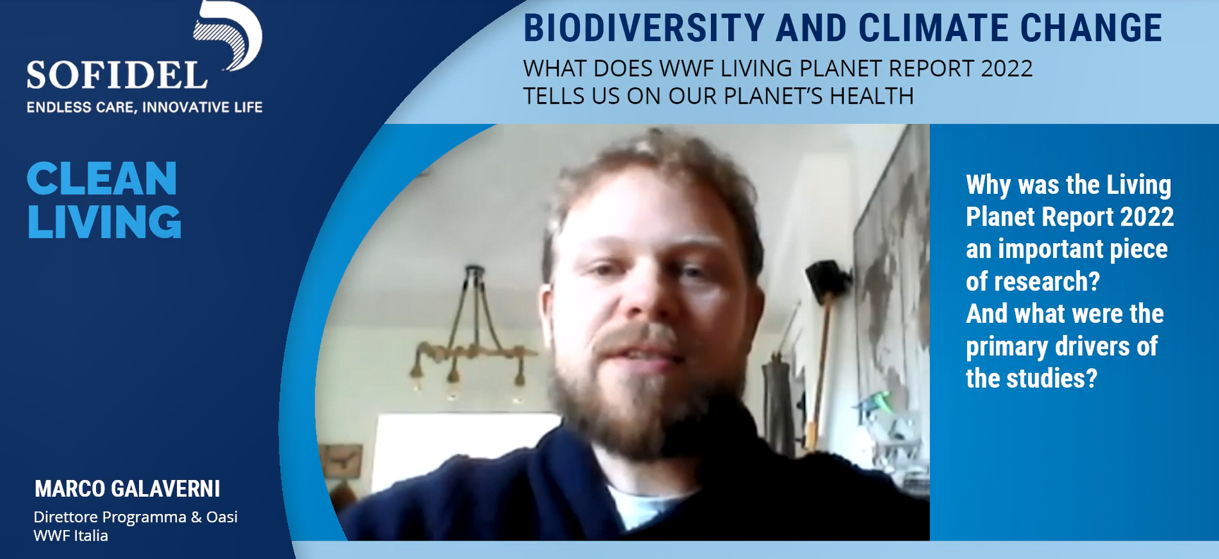 Marco Galaverni in a virtual meeting. 