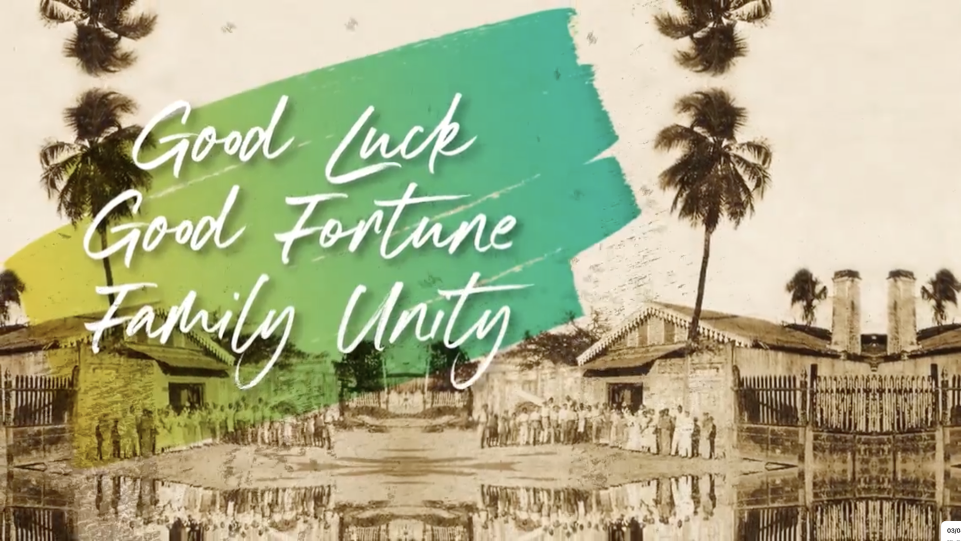 "Good luck good fortune family unity"