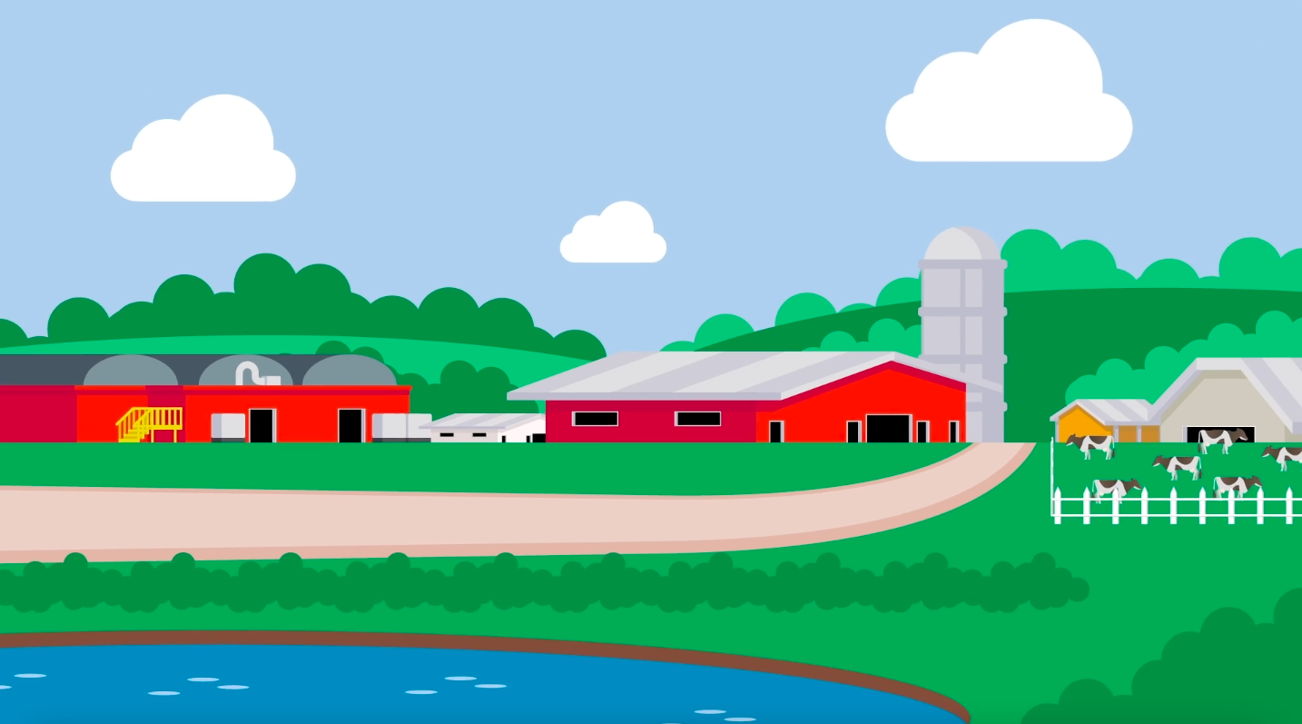 animation of a farm