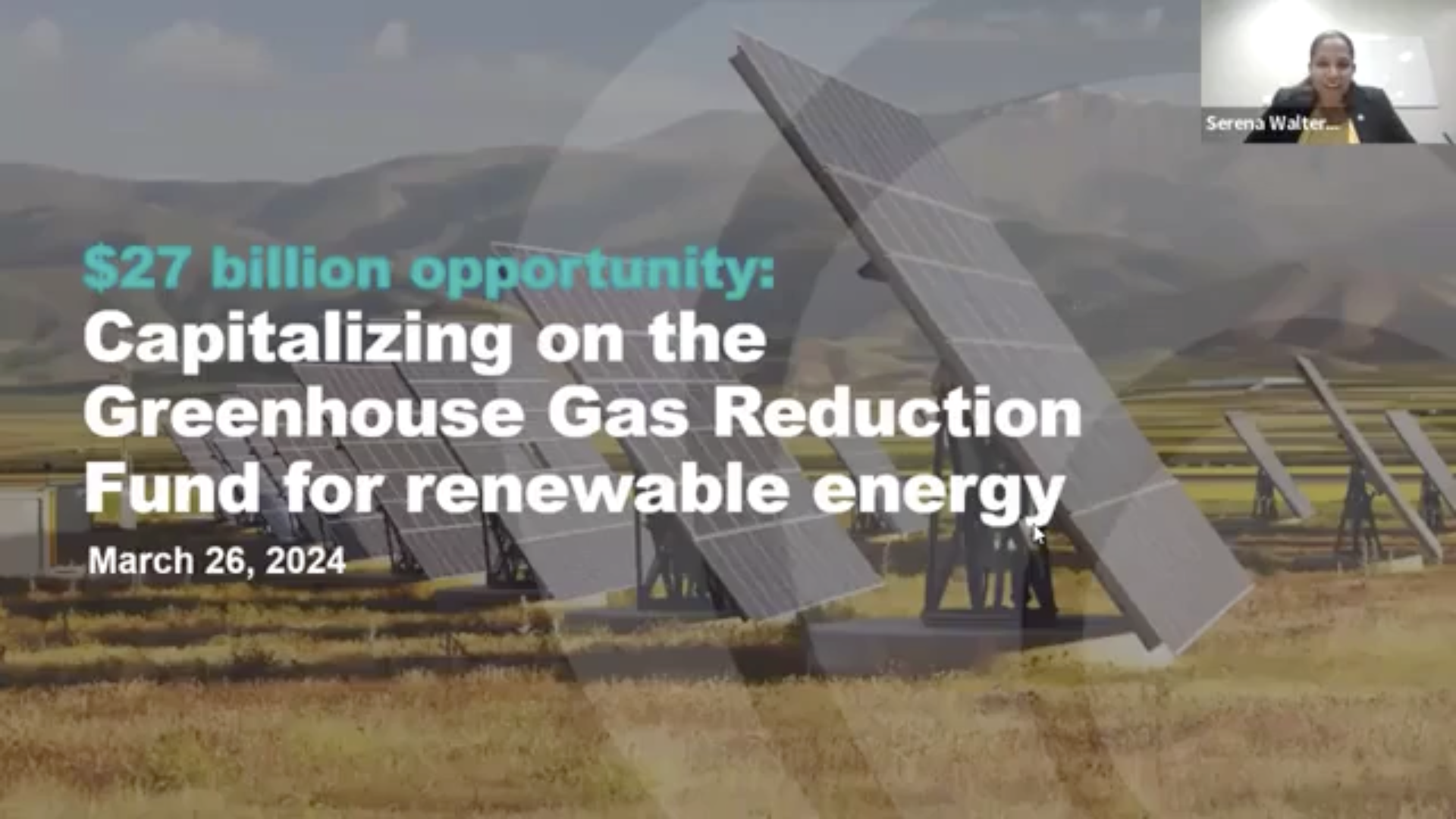 "$27 billion opportunity: Capitalizing on the Greenhouse Gas Reduction Fund for renewable energy"