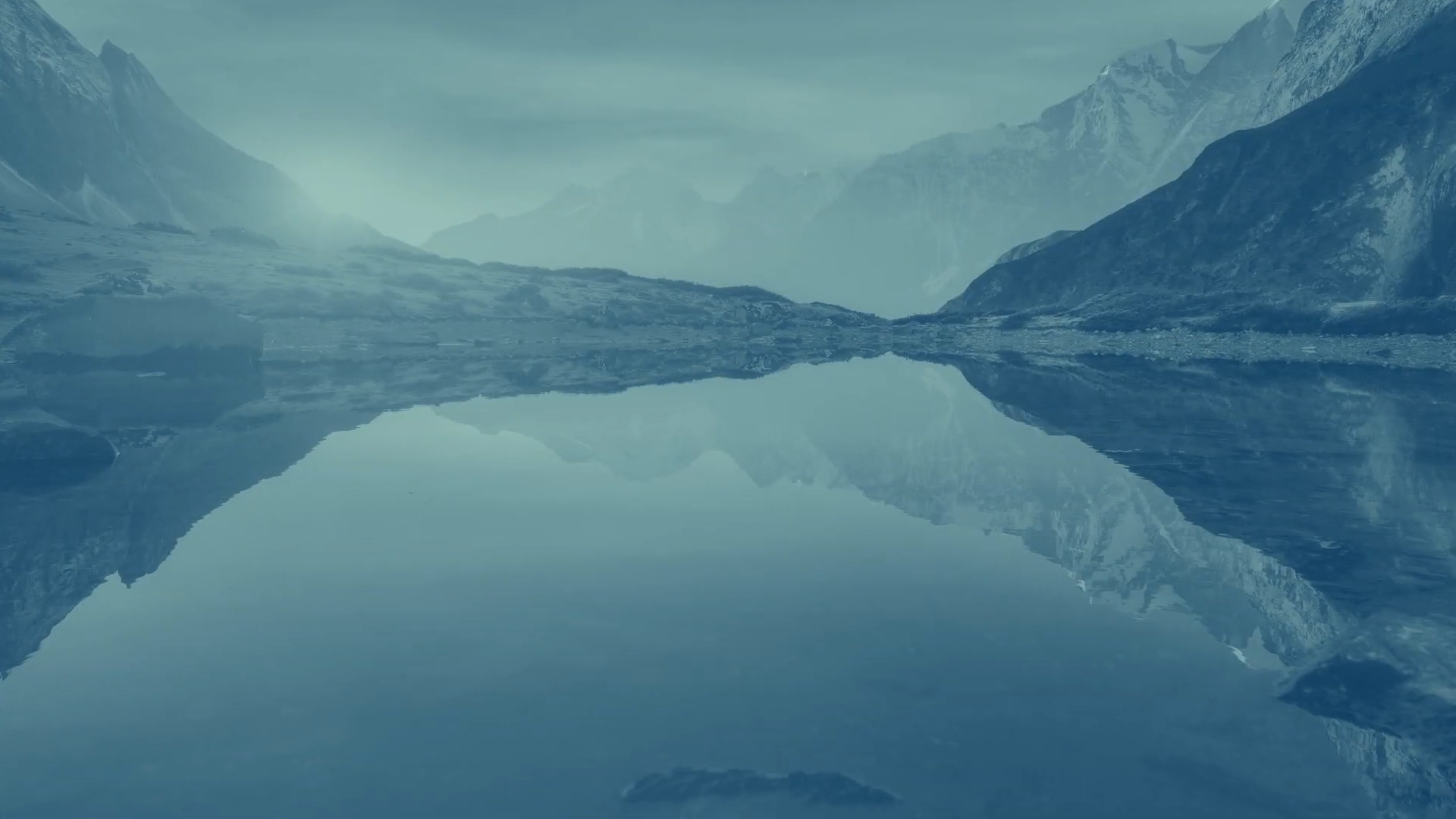 mountain water reflection