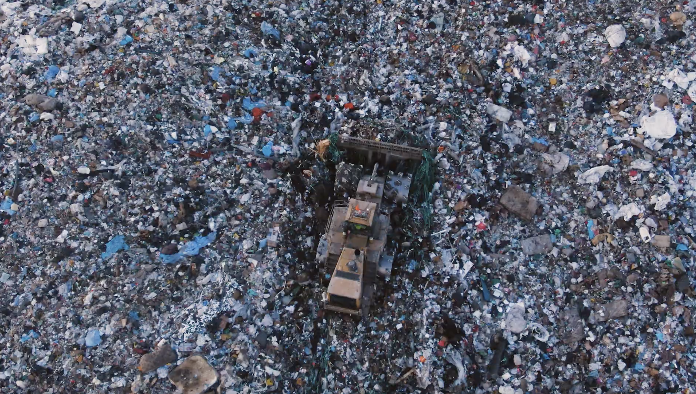 Bulldozing through trash