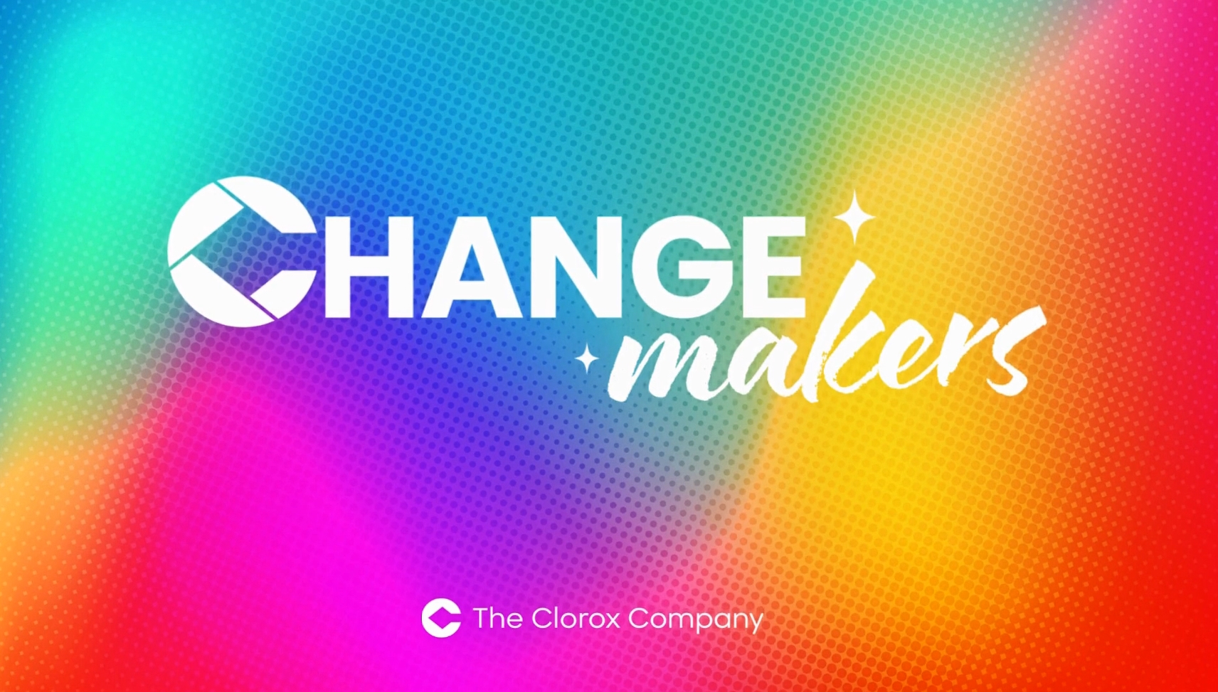 "Change Makers" over a colorful background.