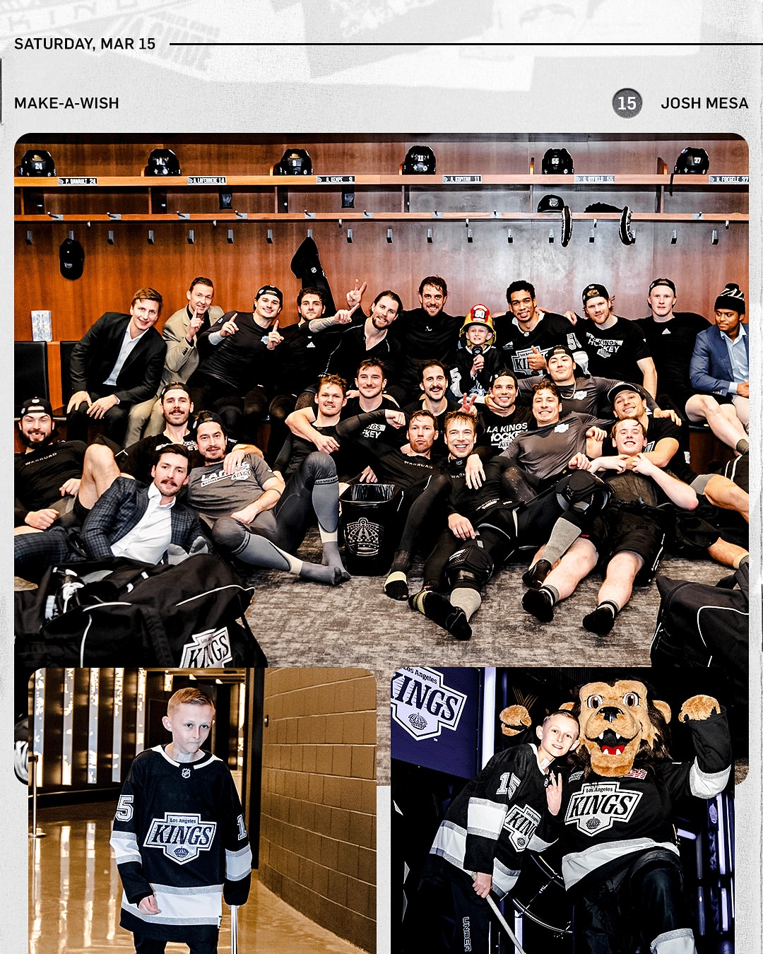 Joshua's wish was to be an LA Kings player for a day.
