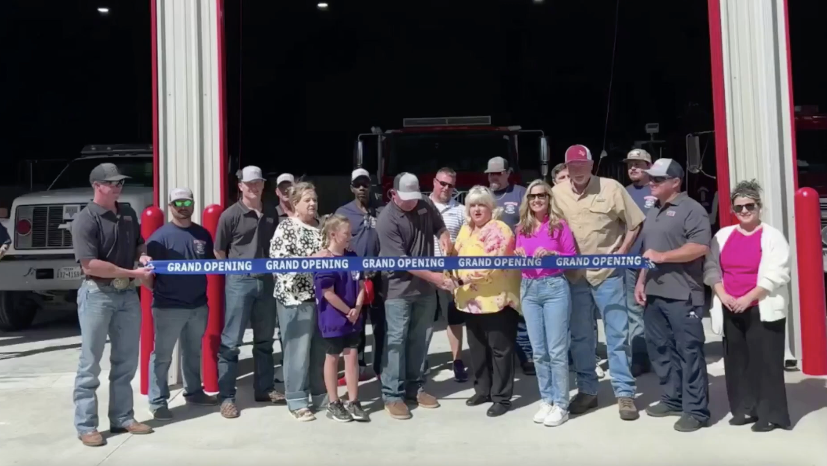 Group photo from the opening of the fire house