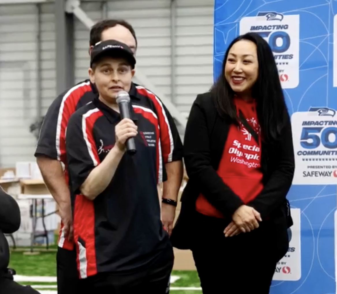 People at Special Olympics event