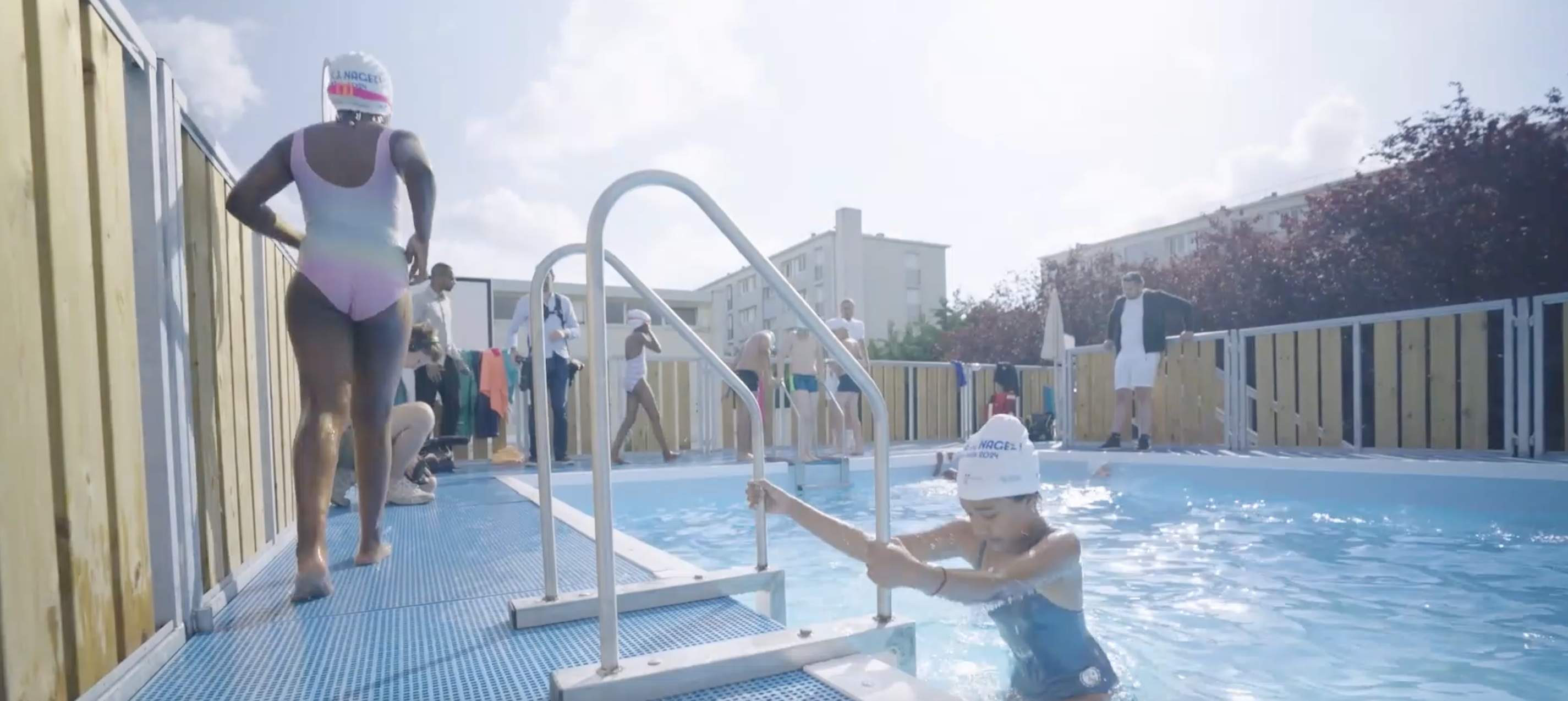 people in a swimming pool