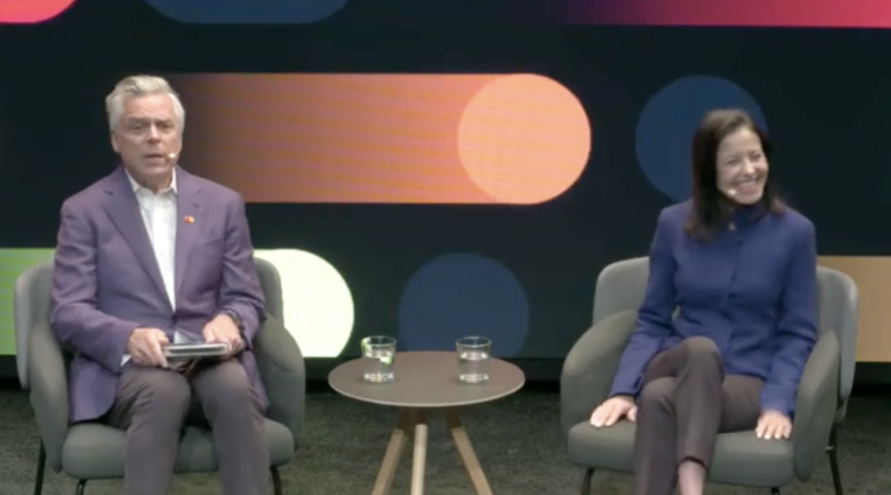 Two speakers at Mastercard's Global Inclusive Growth Summit