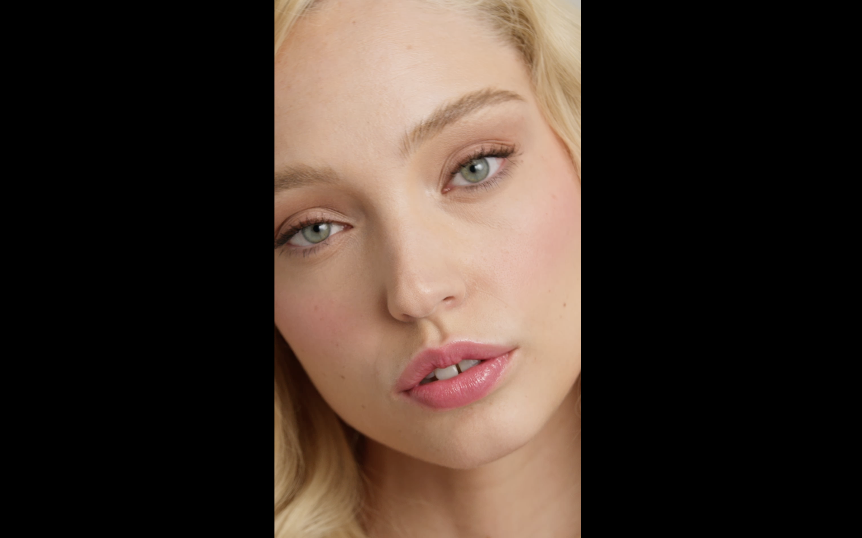 person wearing makeup