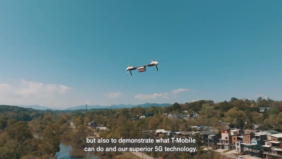 a drone flying