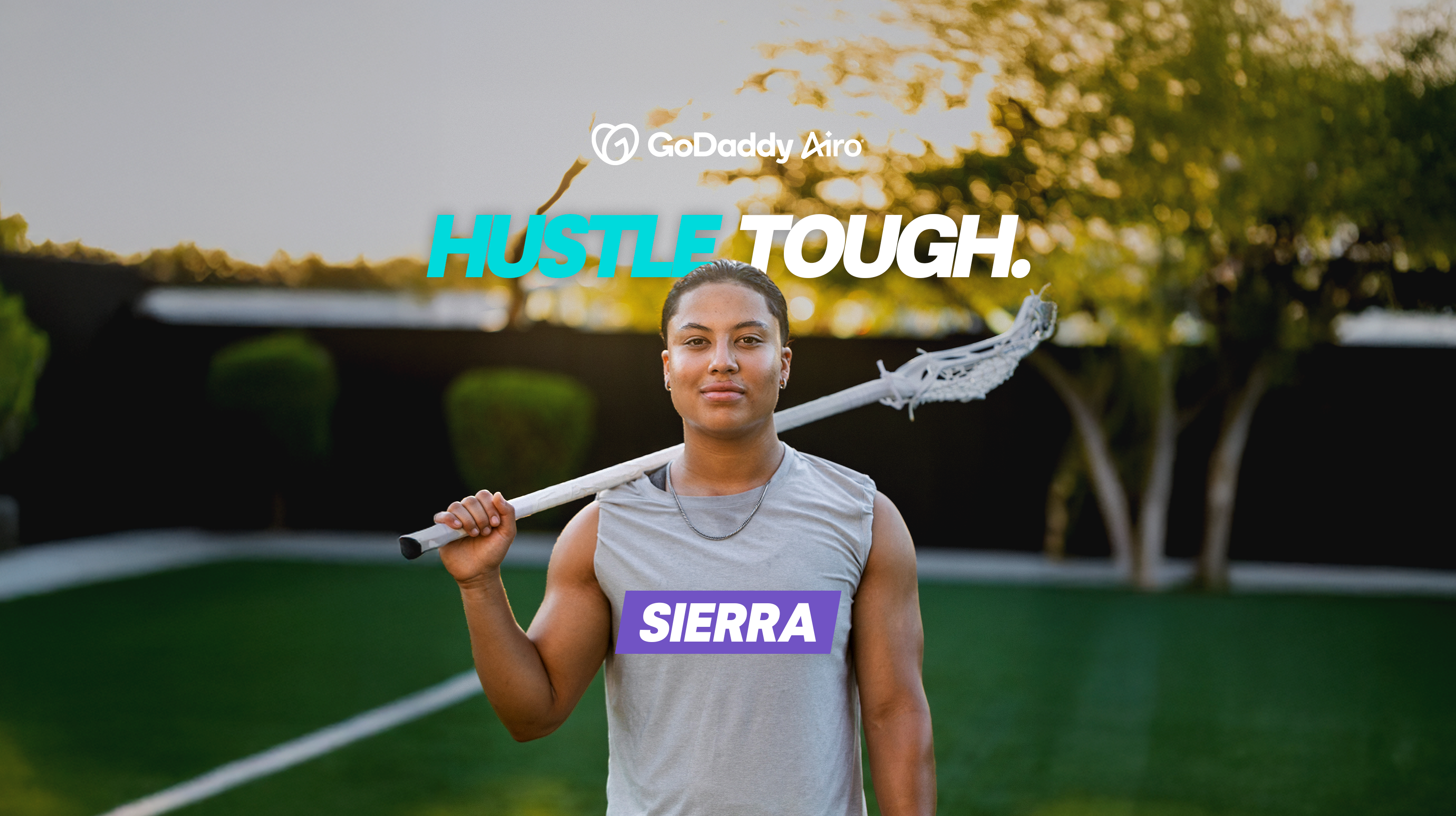 GoDaddy Airo: Hustle Tough; Sierra.