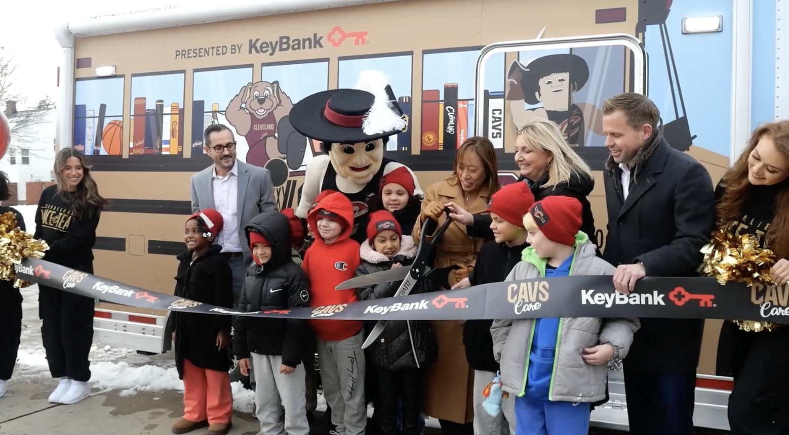 Cleveland Cavs Book Bus presented by KeyBank.