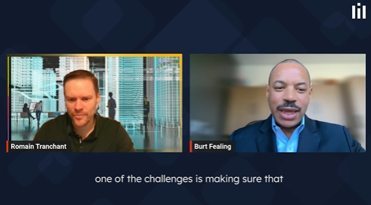 Snapshot of conversation between iMasons' Romain Tranchant and Southwire's Burt Fealing