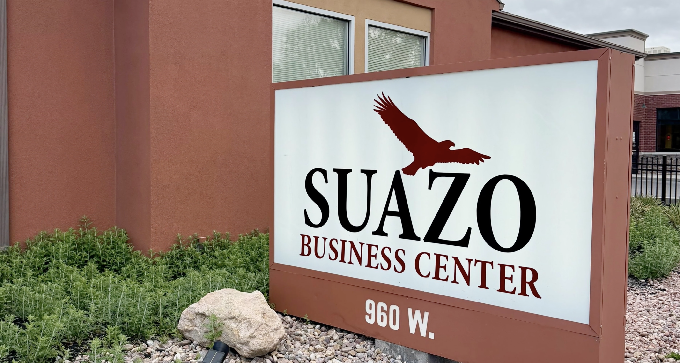 Suazo Business Center sign