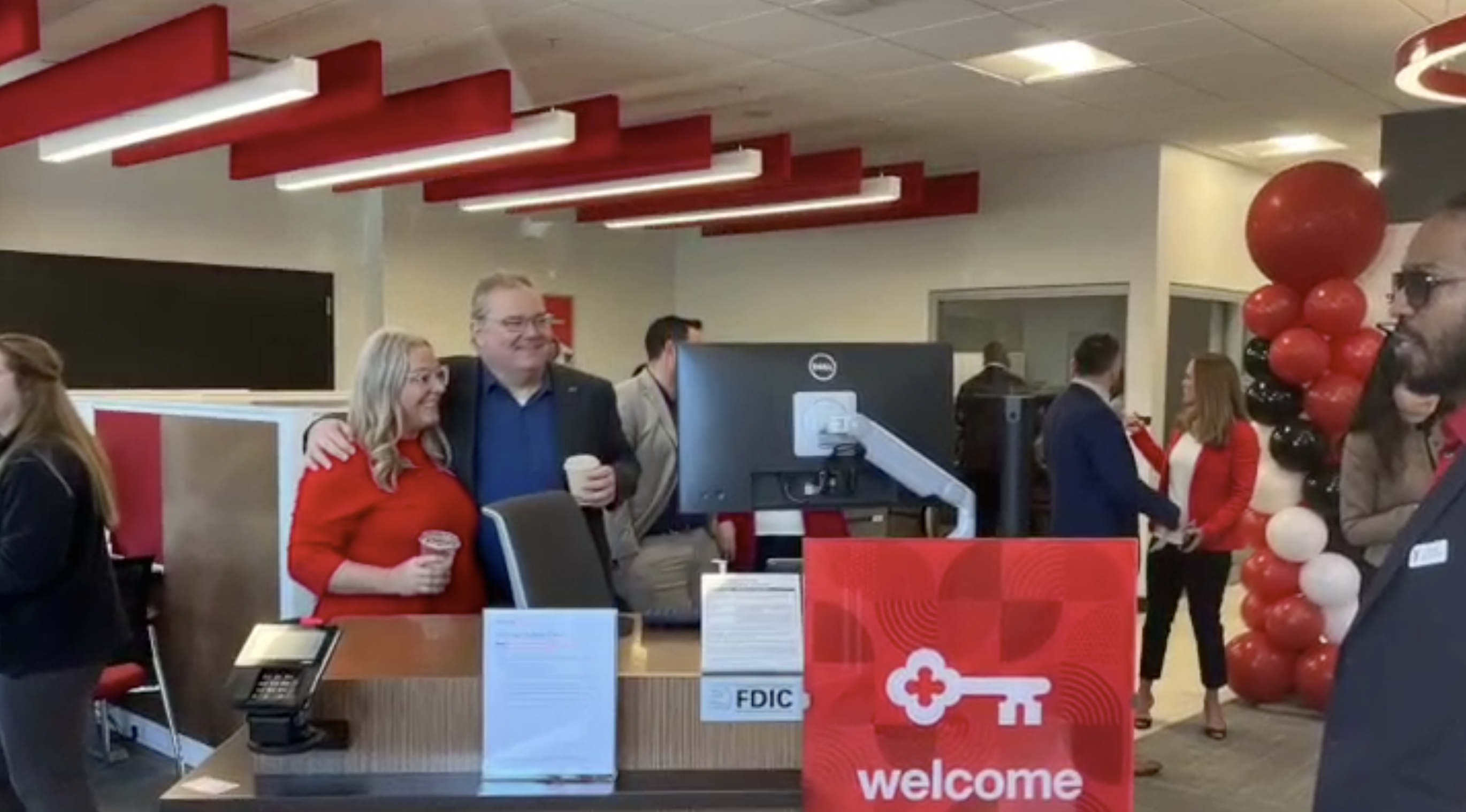 inside KeyBank branch