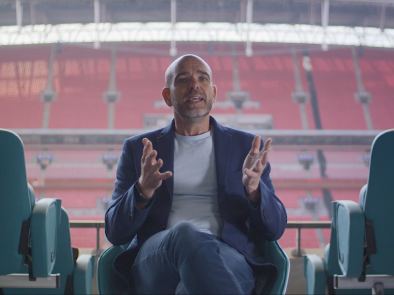 Matt Stag in an empty stadium