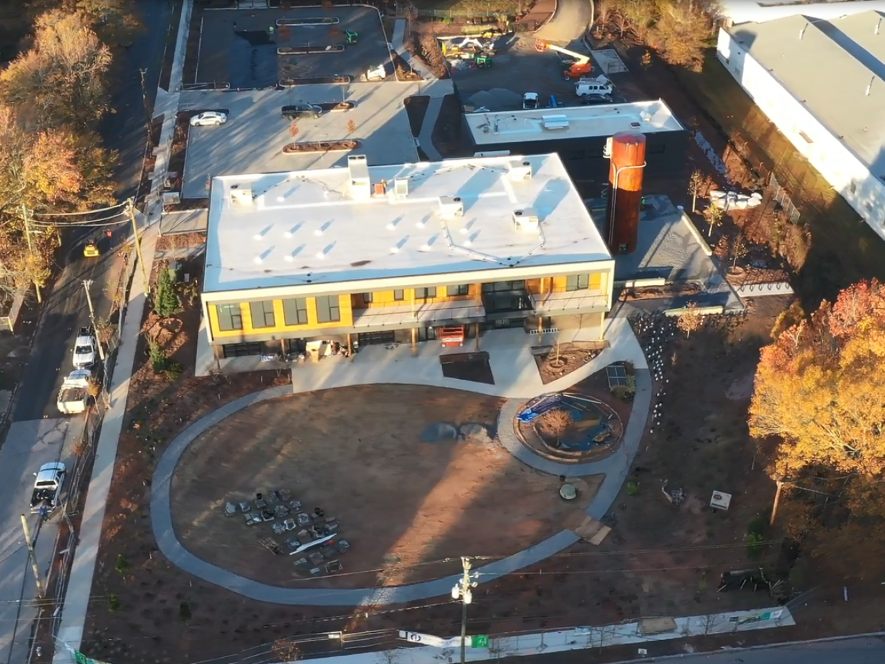 Flyover of new Trees Atlanta headquarters