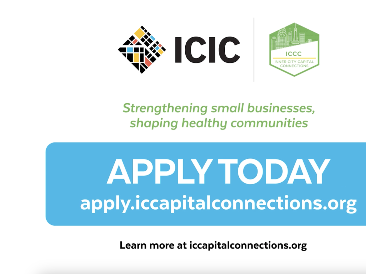 ICIC Apply Today apply.iccapitalconnections.org