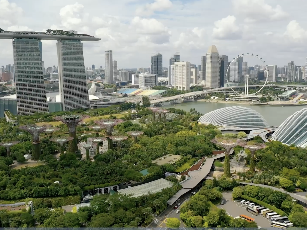 aerial view of Singapore