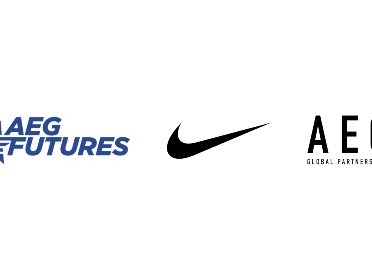 AEG, NIKE AND AEG GLOBAL PARTNERSHIPS LOGO