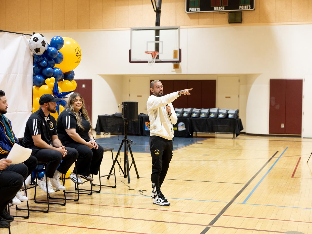 LA Galaxy's Midfielder, Diego Fagúndez, and Play-by-Play Broadcaster, Joe Tutino, Inspire Migrant Students during AEG’s Coachella Valley Invitational  