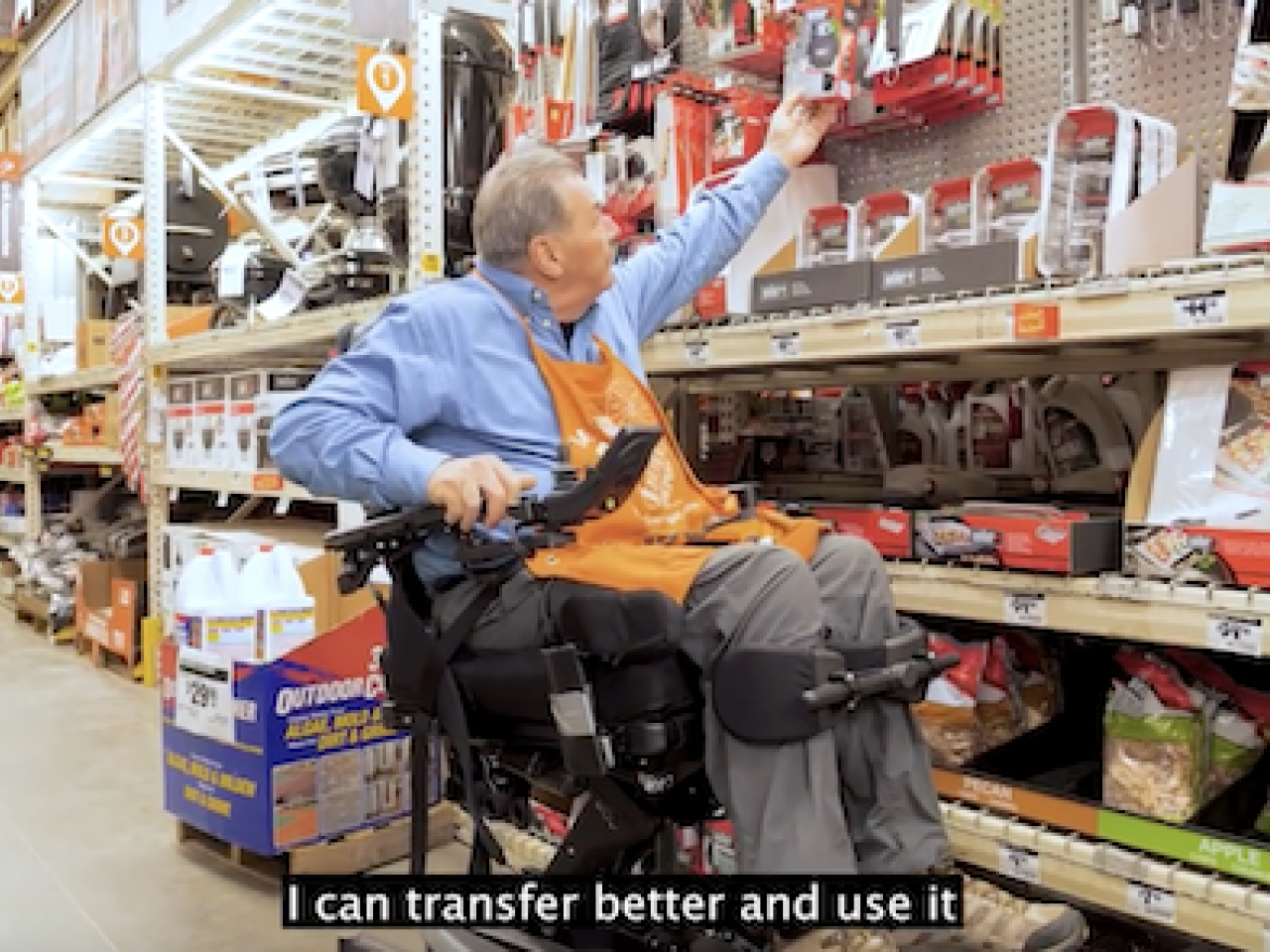 Stephen shown in his new power lift chair.