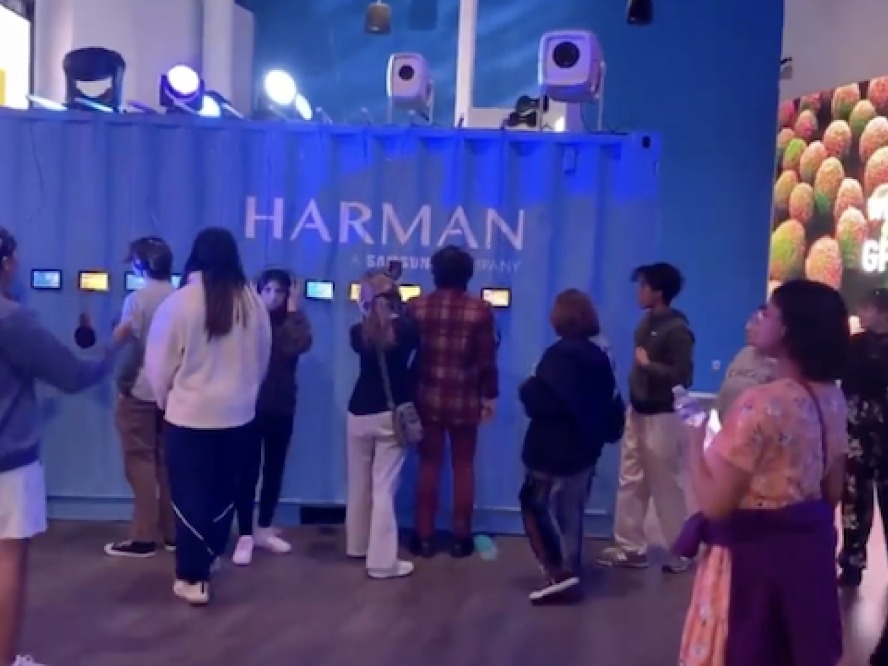 Students at the HARMAN Experience Center.