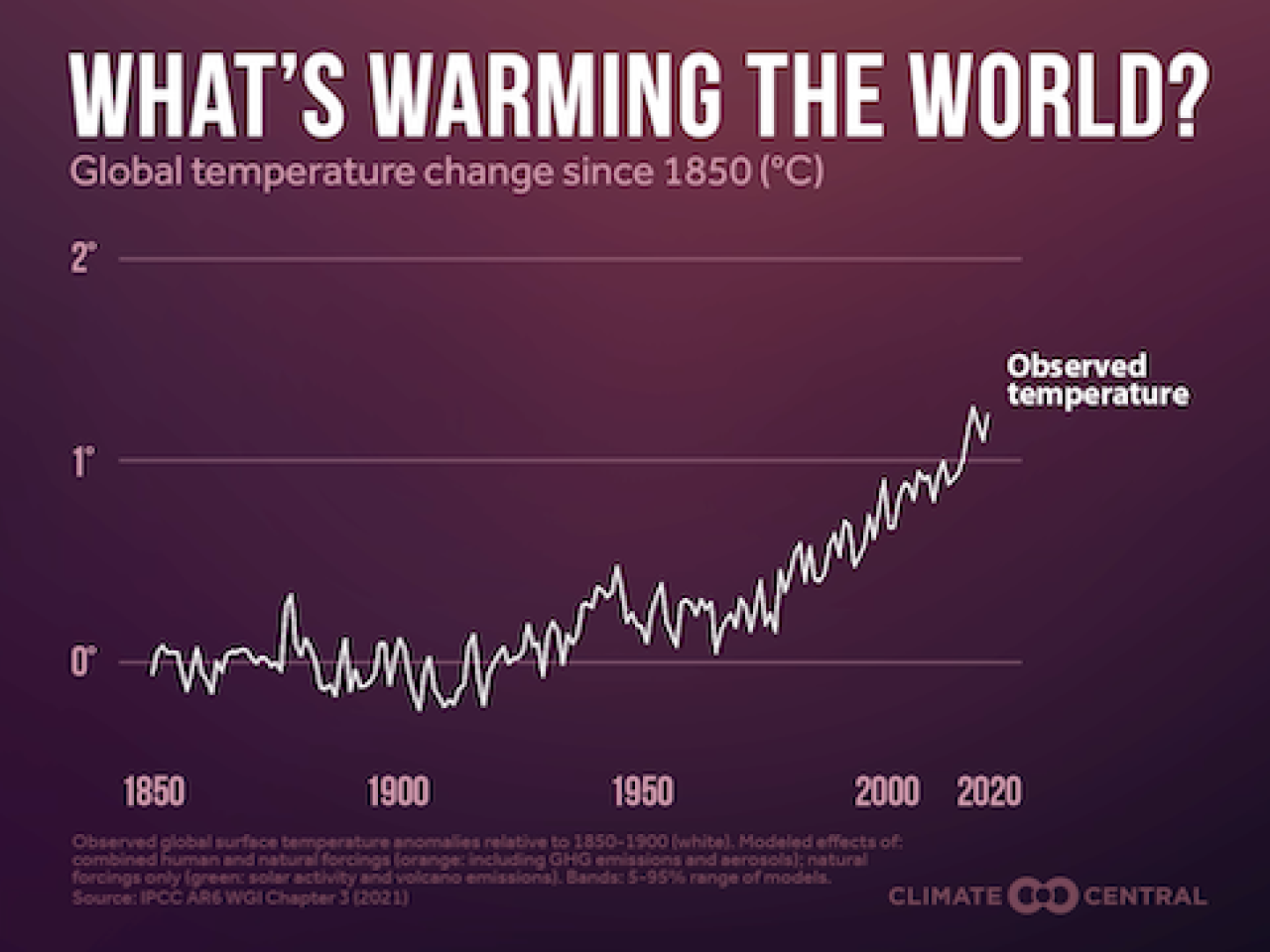 Graph showing what's warming the world.