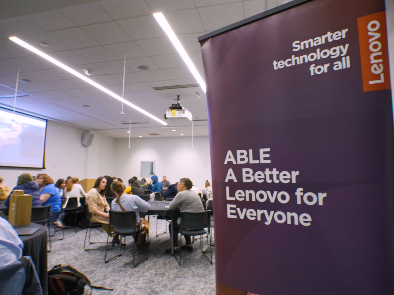 A banner "ABLE A better Lenovo for Everyone."