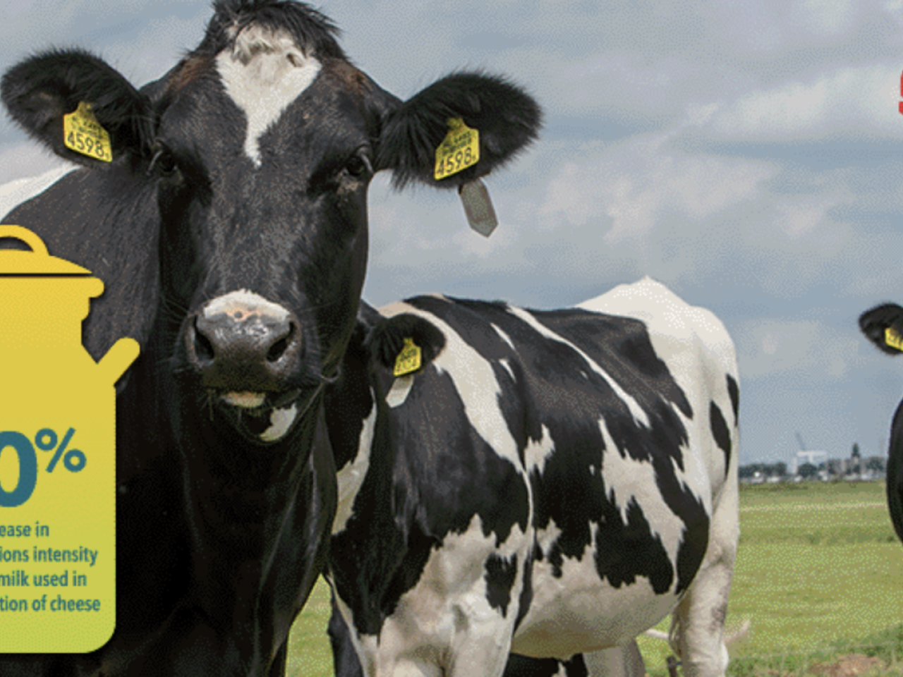 "10% decrease in GHG emissions intensity from the milk used in the production of cheese"