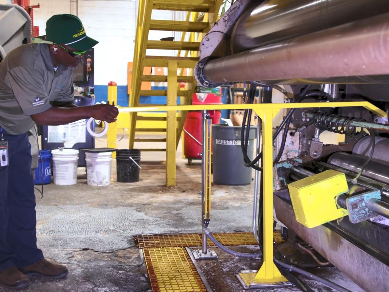 An employee using the prototype tool.