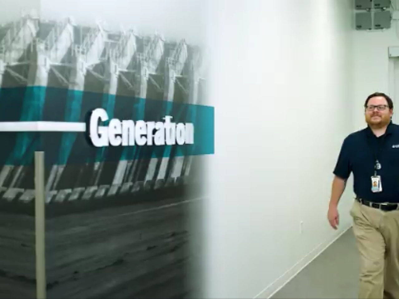 Someone walking down a hall