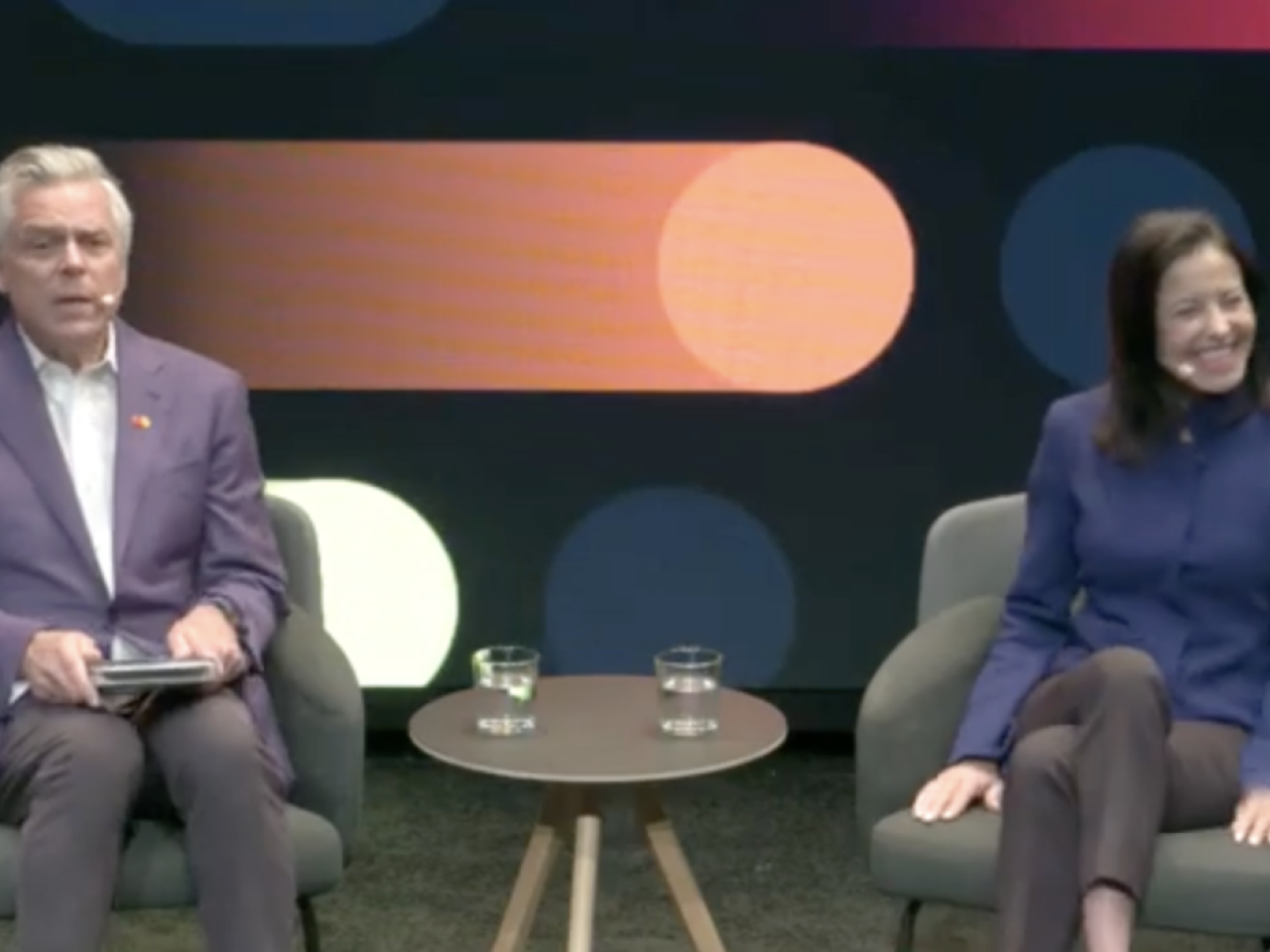 Two speakers at Mastercard's Global Inclusive Growth Summit