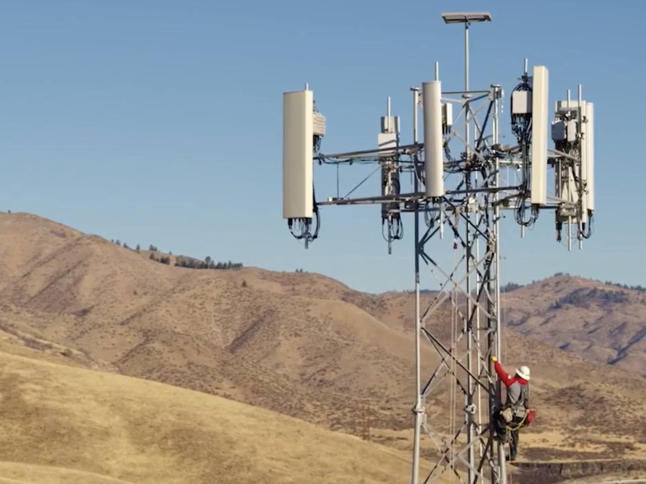 person climbing utility system