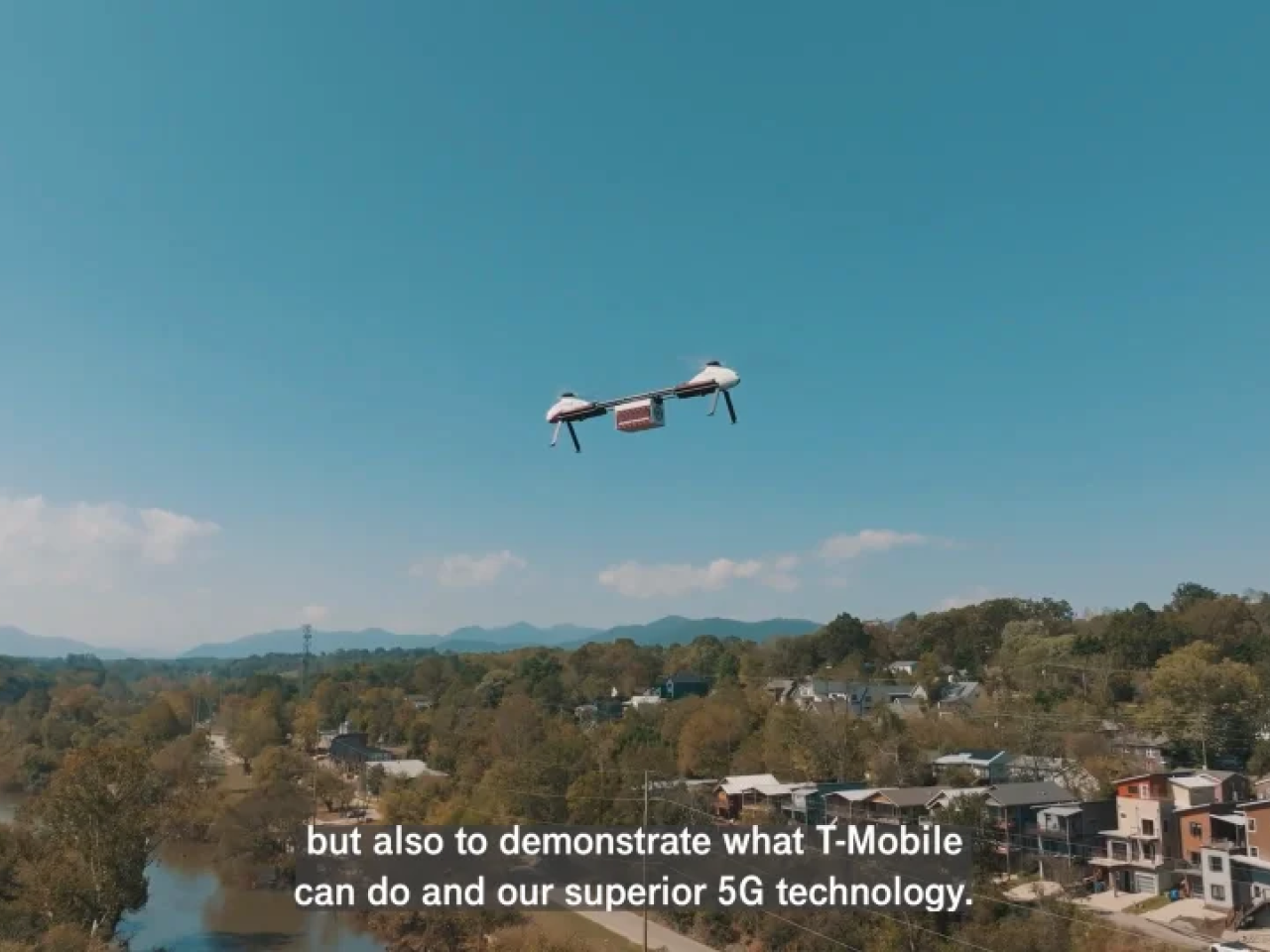 a drone flying