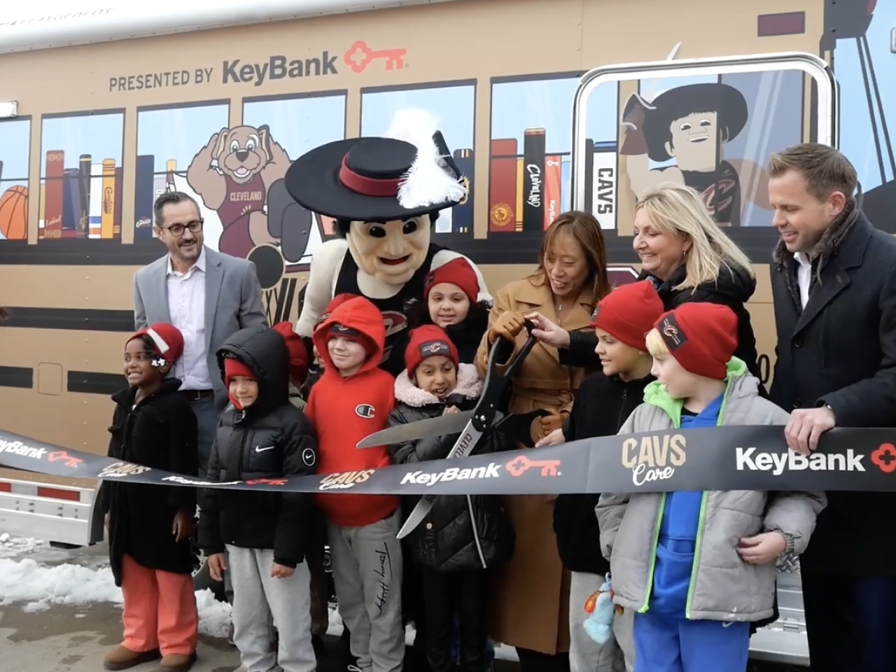 Cleveland Cavs Book Bus presented by KeyBank.