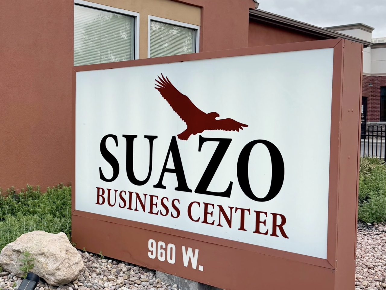 Suazo Business Center sign