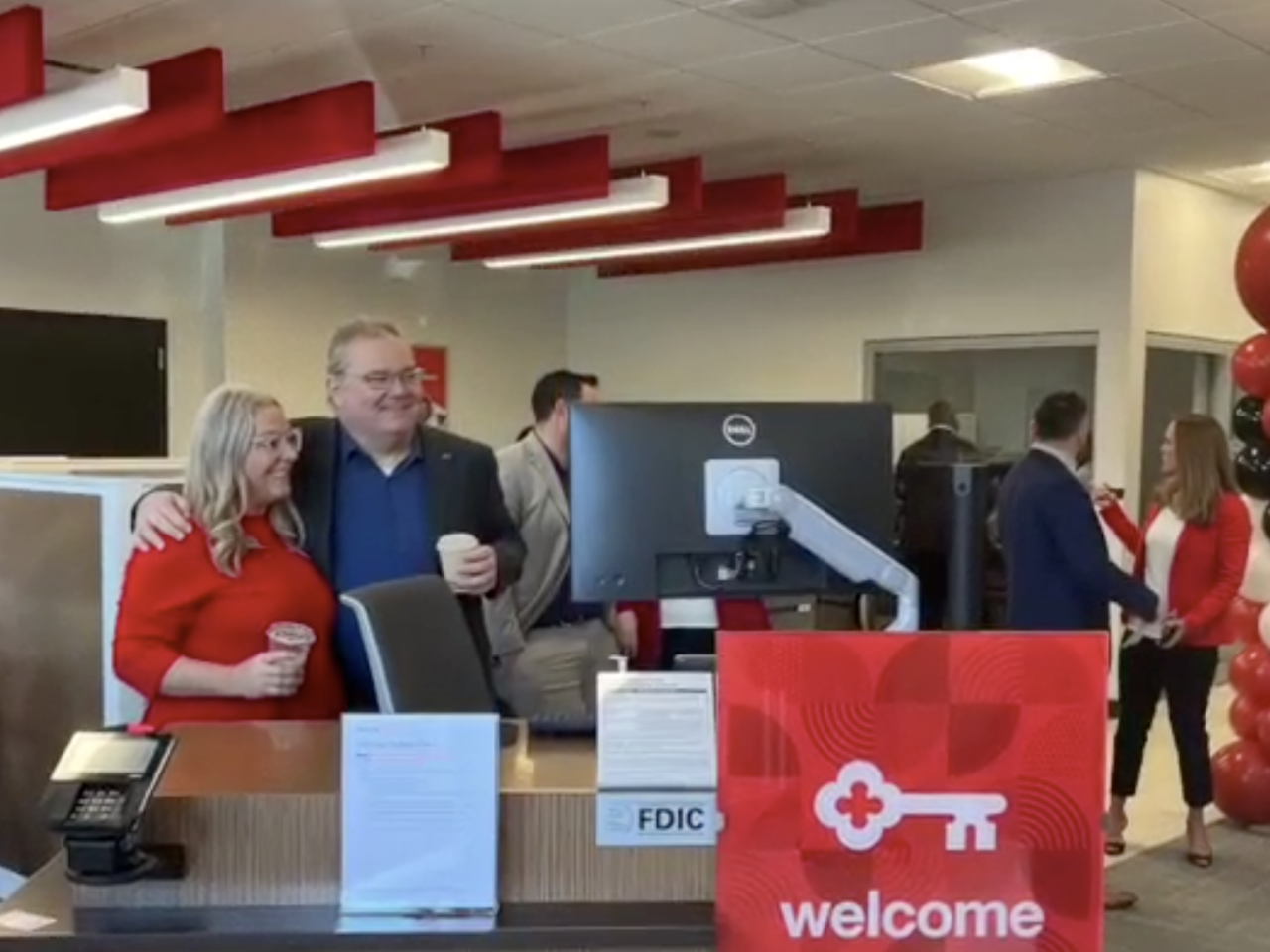 inside KeyBank branch
