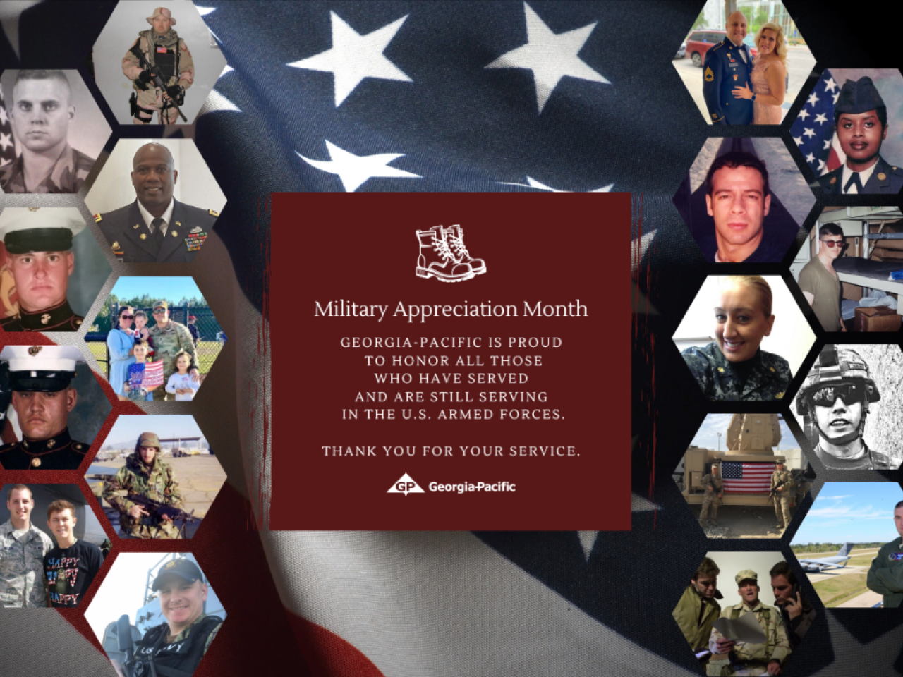 Collage of military members