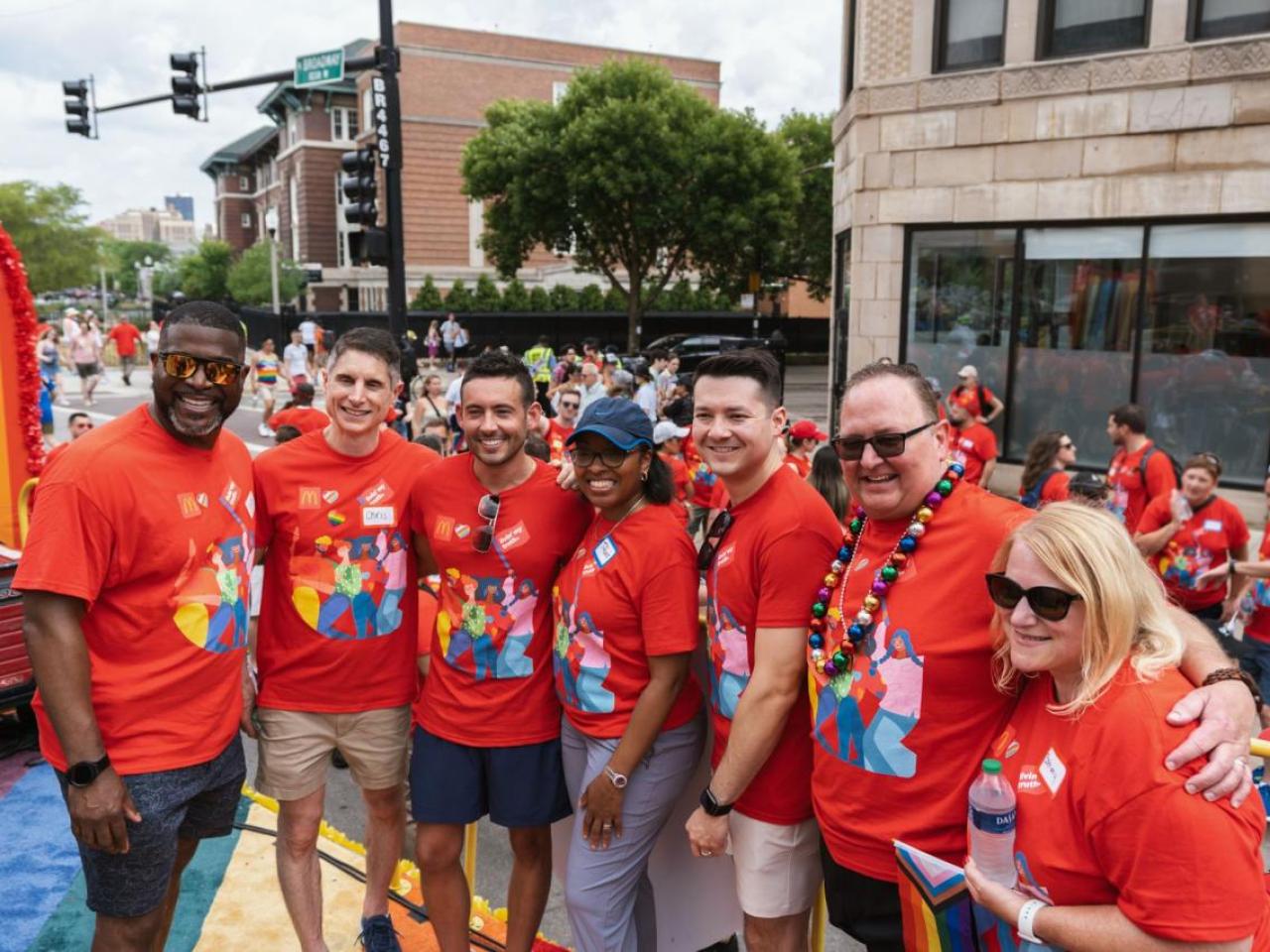 group photo at Pride