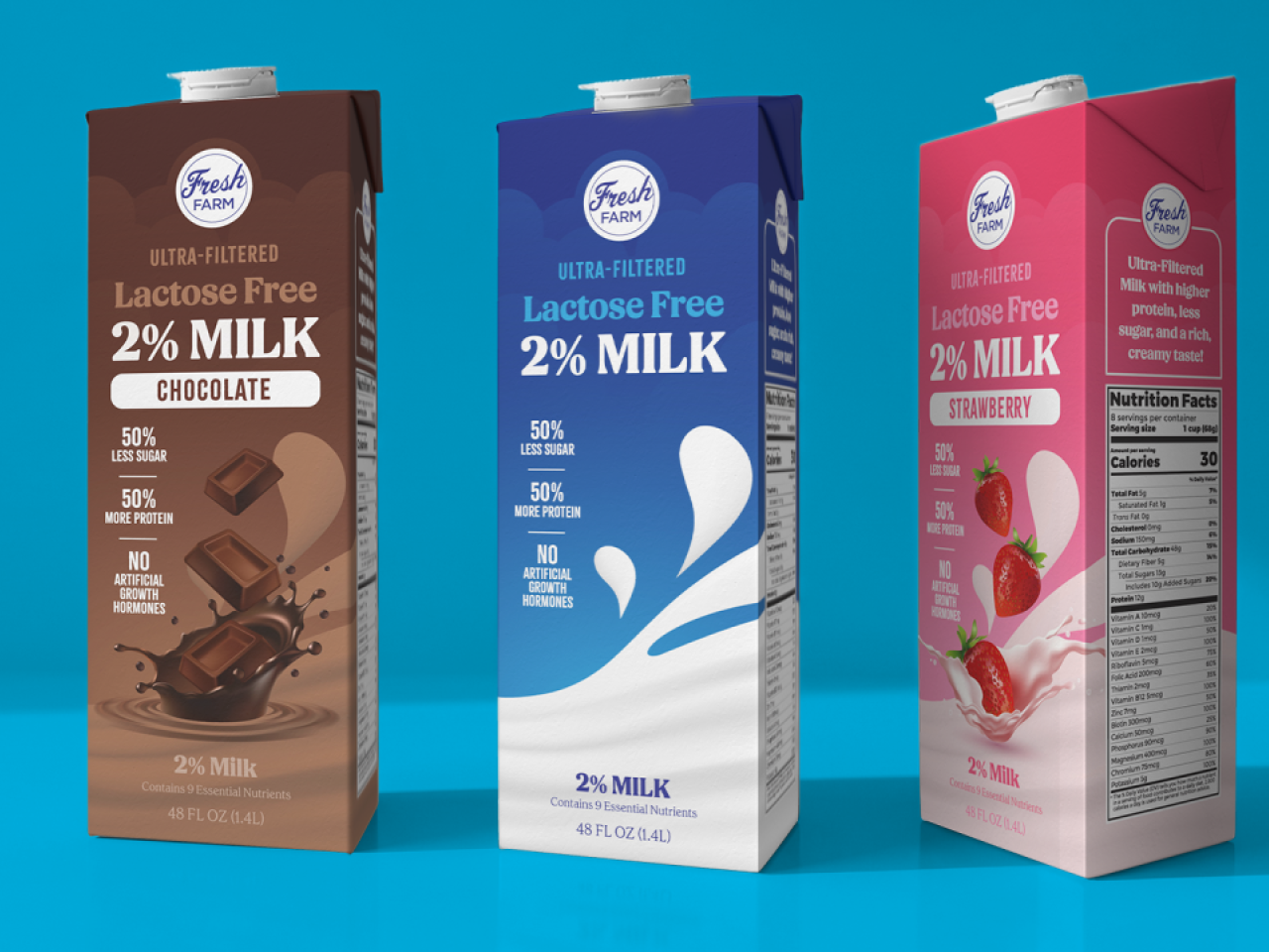 Three cartons of Tetra Pak's Tetra Brik® Aseptic Edge product